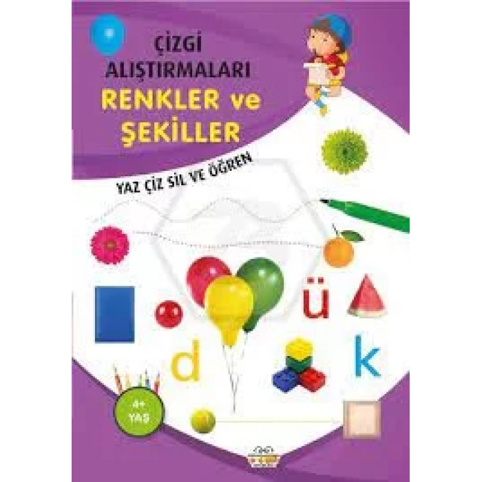 RENKLER VE ŞEKİLLER ÇİZGİ ALIŞTIRMALARI YAZ SİL