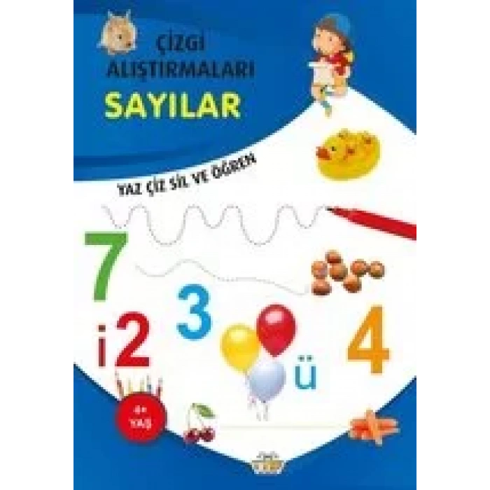 SAYILAR ÇİZGİ ALIŞTIRMALARI YAZ SİL - 0-6 YAŞ