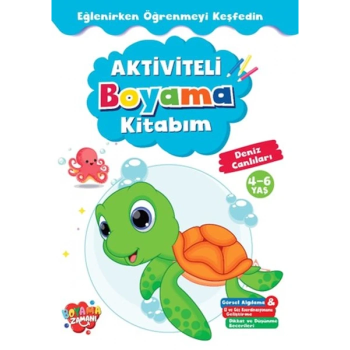 KOLONİ Aktiviteli Boyama Kitabı Deniz Canlıları