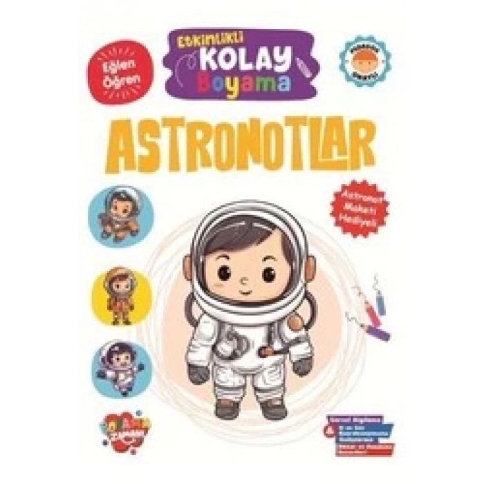 KOLONİ Etkinlikli Kolay Boyama - Astronotlar
