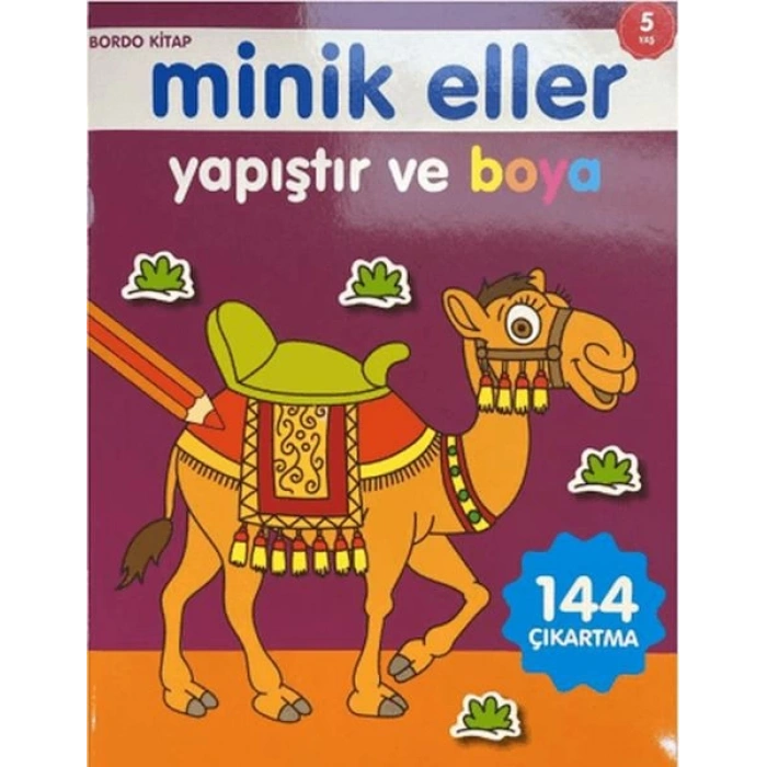 Minik Eller Yapıştır Ve Boya Bordo Kitap 0-6 Yaş Yayınları