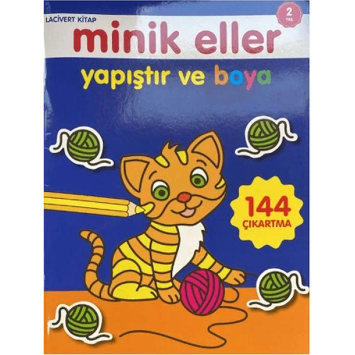 Minik Eller Yapıştır Ve Boya Lacivert Kitap 0-6 Yaş Yayınları