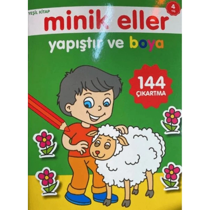 Minik Eller Yapıştır Ve Boya Yeşil Kitap 0-6 Yaş Yayınları