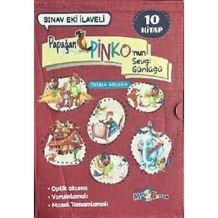 PAPAĞAN PİNKONUN SEVGİ GÜNLÜĞÜ (10 KİTAP) - MAVİ BONCUK