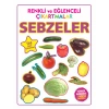 SEBZELER RENKLİ EĞLENCELİ ÇIKARTMALAR - PARILTI