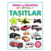 TAŞITLAR RENKLİ EĞLENCELİ ÇIKARTMALAR - PARILTI