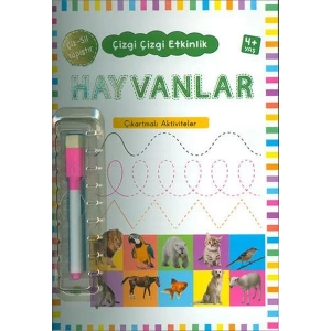 HAYVANLAR 4+ ÇIKARTMALI ÇİZ SİL YAPIŞTIR - KUKLA