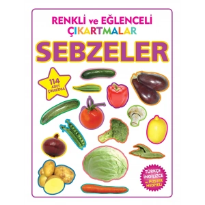 SEBZELER RENKLİ EĞLENCELİ ÇIKARTMALAR - PARILTI