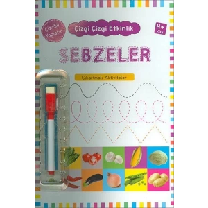 SEBZELER 4+ ÇIKARTMALI ÇİZ SİL YAPIŞTIR - KUKLA