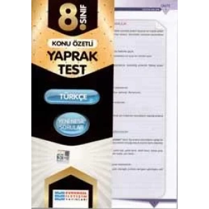 EVRENSEL 8.SINIF TÜRKÇE YAPRAK TEST