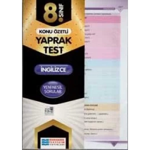 EVRENSEL 8.SINIF İNGİLİZCE YAPRAK TEST