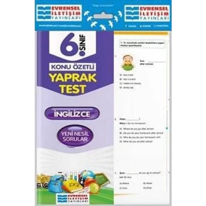 EVRENSEL 6.SINIF İNGİLİZCE YAPRAK TEST