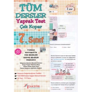 FAKTÖR 7.SINIF TÜM DERSLER YAPRAK TEST