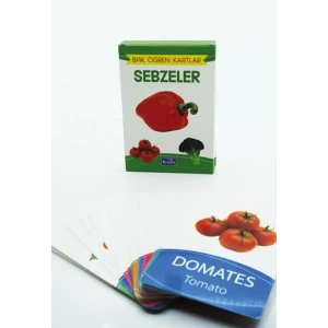 SEBZELER BAK ÖĞREN KARTLARI - PARILTI