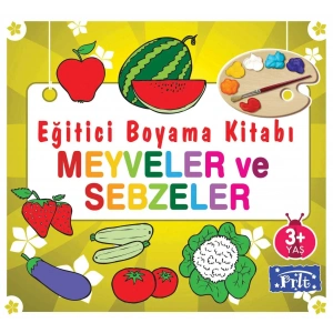 PARILTI EĞİTİCİ BOYAMA MEYVELER SEBZELER