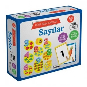 SAYILAR KARTLARI 100 KART (4-6 YAŞ) - TELESKOP