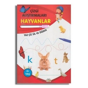 HAYVANLAR ÇİZGİ ALIŞTIRMALARI YAZ SİL - 0-6 YAŞ