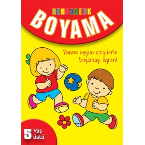 RENGARENK BOYAMA SARI KİTAP 5 YAŞ - PARILTI
