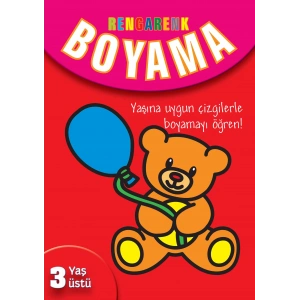 RENGARENK BOYAMA KIRMIZI KİTAP 3 YAŞ - PARILTI