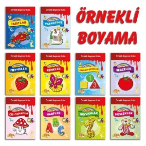 PARILTI ÖRNEKLİ BOYAMA DİZİSİ 10 KİTAP