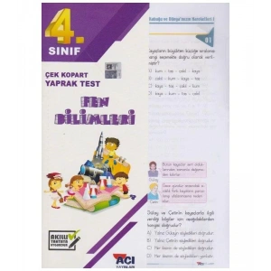 AÇI 4.SINIF FEN BİLİMLERİ YAPRAK TEST