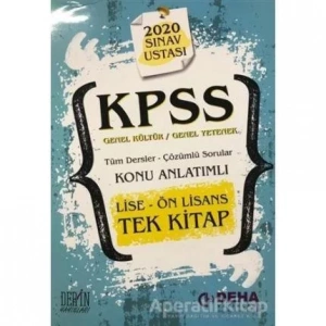 DEHA KPSS GK GY LİSE ÖNLİSANS TEK KİTAP KONU