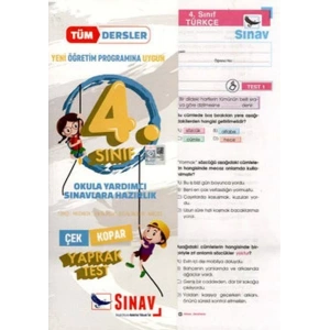 SINAV 4.SINIF TÜM DERSLER YAPRAK TEST