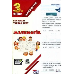 AÇI 3.SINIF MATEMATİK YAPRAK TEST