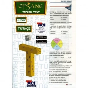 AÇI 8.SINIF TÜRKÇE YAPRAK TEST