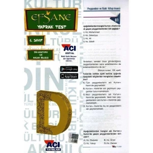 AÇI 6.SINIF DİN KÜLTÜRÜ AHLAK BİLGİSİ YAPRAK TEST