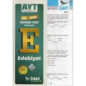 SINAV AYT EDEBİYAT YAPRAK TESTİ