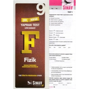 SINAV 9.SINIF FİZİK YAPRAK TEST