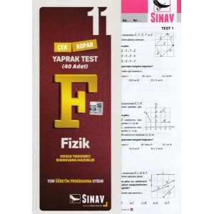 SINAV 11.SINIF FİZİK YAPRAK TEST