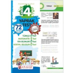 ANALİZ 4.SINIF TÜM DERSLER YAPRAK TEST