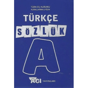 AÇI TÜRKÇE SÖZLÜK PLASTİK KAPAK (TDK UYUMLU)
