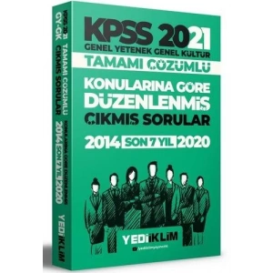 YEDİİKLİM KPSS 2021 KONULARA GÖRE ÇIKMIŞ 7YIL