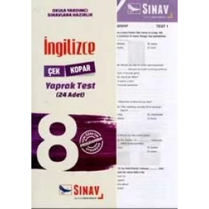 SINAV 8.SINIF İNGİLİZCE YAPRAK TEST