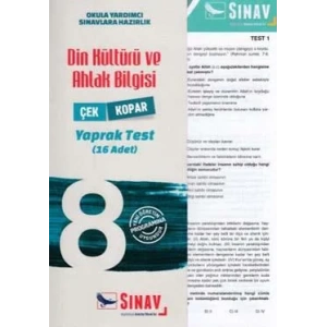 SINAV 8.SINIF DİN KÜLTÜRÜ AHLAK BİLGİSİ YAPRAKTEST
