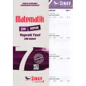SINAV 7.SINIF MATEMATİK YAPRAK TEST