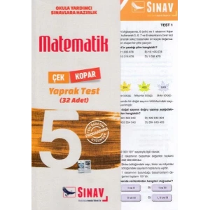 SINAV 5.SINIF MATEMATİK YAPRAK TEST