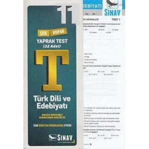 SINAV 11.SINIF TÜRK DİLİ EDEBİYATI YAPRAK TEST