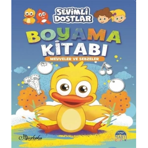 SEVİMLİ DOSTLAR BOYAMA KİTABI MEYVELER SEBZELER