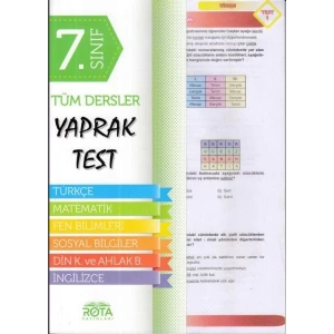 ROTA 7.SINIF TÜM DERSLER YAPRAK TEST