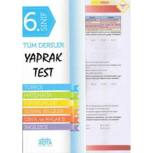 ROTA 6.SINIF TÜM DERSLER YAPRAK TEST