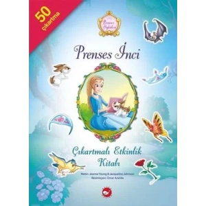 PRENSES İNCİ ÇIKARTMALI ETKİNLİK KİTABI - BEYAZ B