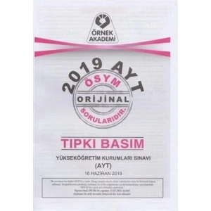 ÖRNEK AKADEMİ ÖSYM 2019 AYT SORU KİTAPÇIĞI
