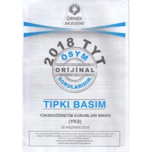 ÖRNEK AKADEMİ ÖSYM 2018 TYT SORU KİTAPÇIĞI