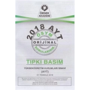 ÖRNEK AKADEMİ ÖSYM 2018 AYT SORU KİTAPÇIĞI