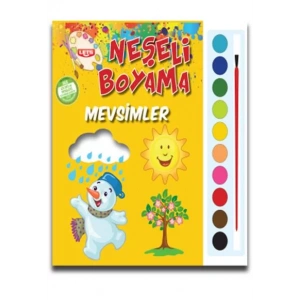 NEŞELİ BOYAMA MEVSİMLER (SULUBOYALI) - PARILTI