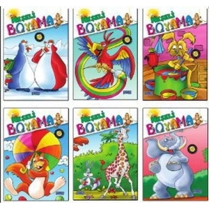 NEŞELİ BOYAMA ( 6 KİTAP ) - MAVİ GÖL